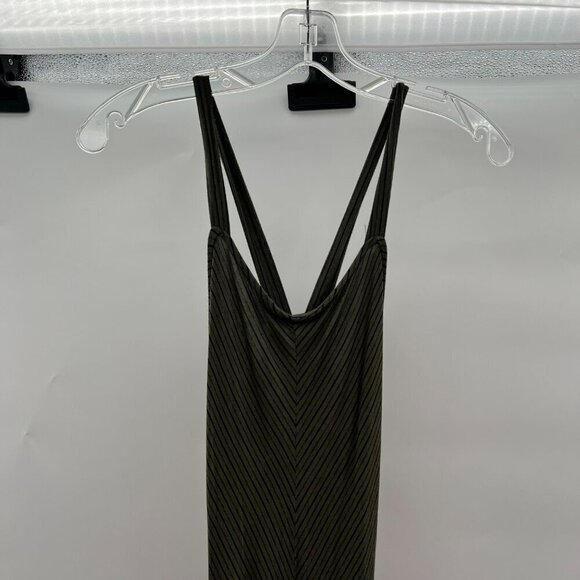 Rolla Coster Sleeveless Maxi Dress Green/Black Striped Women's Size Small - Picture 2 of 8